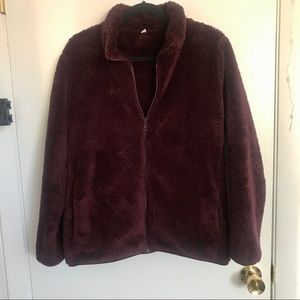 Fluffy Yarn Fleece Full Zip Jacket